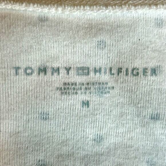 Tommy Hilfiger White and Black Polka Dot T-Shirt  - Size Medium - Picture 5 of 5